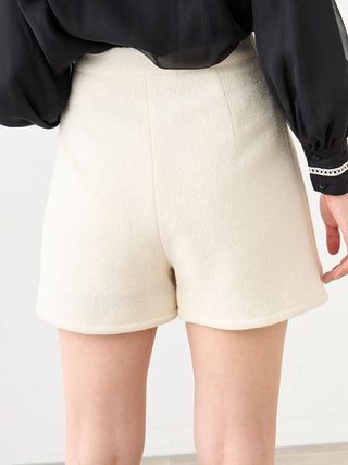 Tweed Wool Skort in ivory, Premium Fashionable Women's Skirts & Skorts at SNIDEL USA.