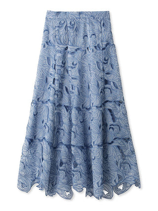 Organ Cutting Lace Skirt in blue, Premium Fashionable Women's Skirts & Skorts at SNIDEL USA.
