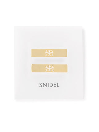 Metal Logo Hairpin in gold, Premium Women's Hair Accessories at SNIDEL USA