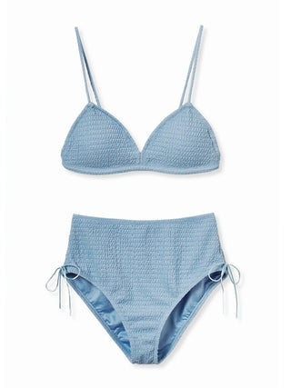 Bikini & Coverup Set in Light Blue, Premium Women's Swimwear at SNIDEL USA.