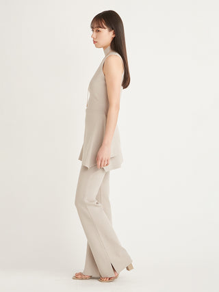  Knit Flared Pants in ivory, Knit Flared Pants Premium Fashionable Women's Pants at SNIDEL USA