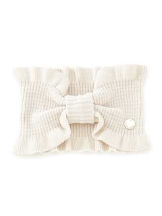 Velour Turban Headband in ivory, A Collection of Luxury Women's Loungewear at SNIDEL USA