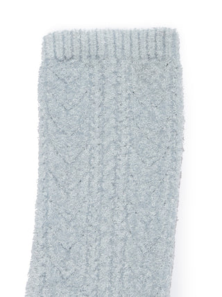 Milky Smooth Crochet Socks in light blue, A premium Fashionable & Trendy Collection of Women's Knitwear at SNIDEL USA