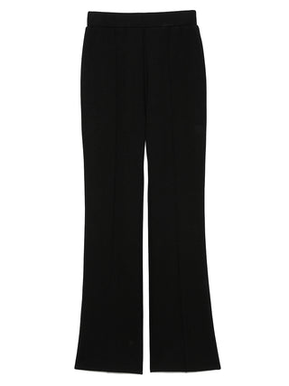  Cut Semi Flared Pants in black, Knit Flared Pants Premium Fashionable Women's Pants at SNIDEL USA