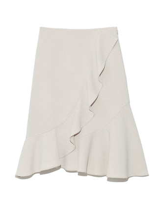 Knee Length Flared Skirt in light gray, Premium Fashionable Women's Skirts & Skorts at SNIDEL USA