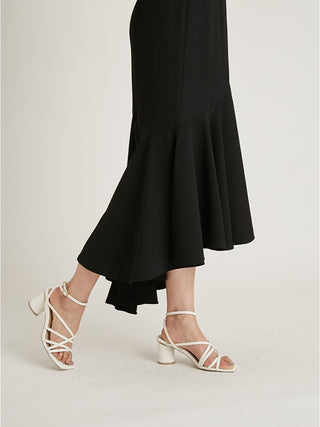 High Waist Mermaid Volume Midi Skirt in black, Premium Fashionable Women's Skirts & Skorts at SNIDEL USA
