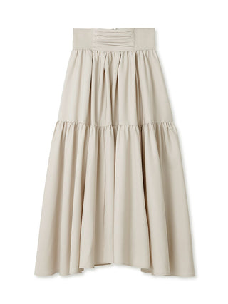 Volume Taffeta Maxi Skirt in pink beige, Premium Fashionable Women's Skirts & Skorts at SNIDEL USA