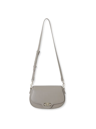Round Metal Shoulder Bag in gray beige, Luxury Collection of Fashionable & Trendy Women's Bags at SNIDEL USA