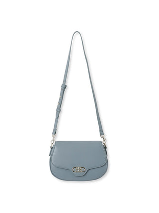 Round Metal Shoulder Bag in sax, Luxury Collection of Fashionable & Trendy Women's Bags at SNIDEL USA