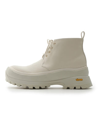 Vibram Sole Lace-up Ankle Boots in ivory, Premium Collection of Fashionable & Trendy Women's Shoes, Boots, Loafers, & Sandals at SNIDEL USA