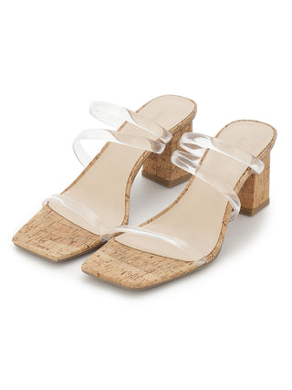 Heel Strappy Mule Sandal in clear, Premium Collection of Fashionable & Trendy Women's Shoes, Boots, Loafers, & Sandals at SNIDEL USA