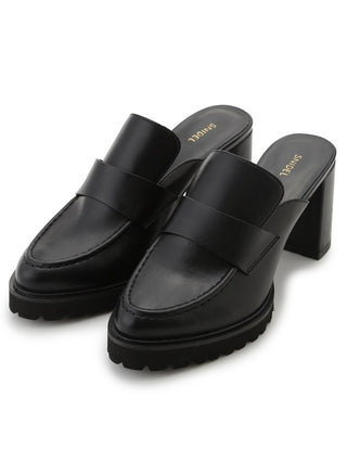 Open Back Heel Loafer Sabot in black, Premium Collection of Fashionable & Trendy Women's Shoes, Boots, Loafers, & Sandals at SNIDEL USA