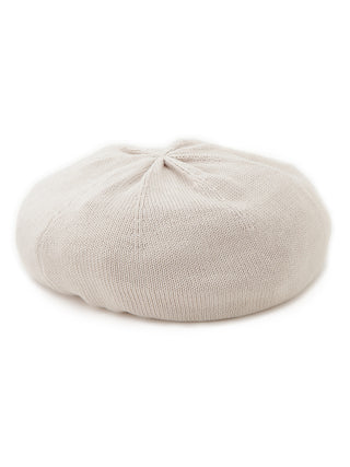  Knit Beret Cap in ivory, A premium Fashionable & Trendy Collection of Women's Knitwear at SNIDEL USA