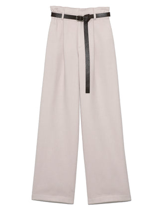 Wide Straight Pants in pink, Knit Flared Pants Premium Fashionable Women's Pants at SNIDEL USA