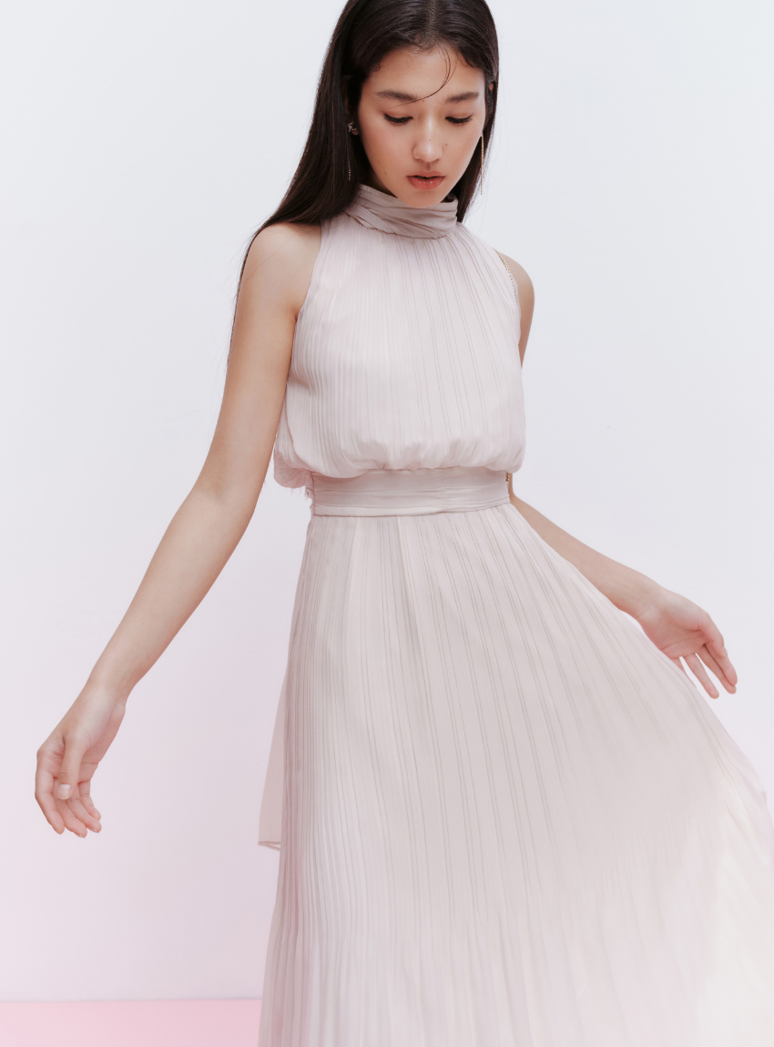 pleated flare dress Lulu Tropical Pleated Flare Midi Dress No. 14