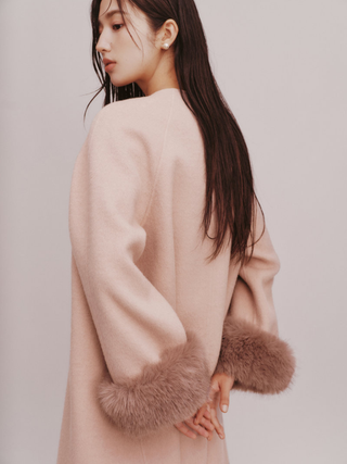 Fur-Collar Wool Coat