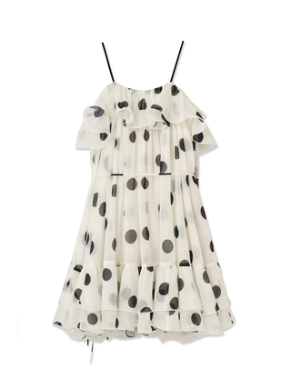 Off-Shoulder Back Ribbon Dress