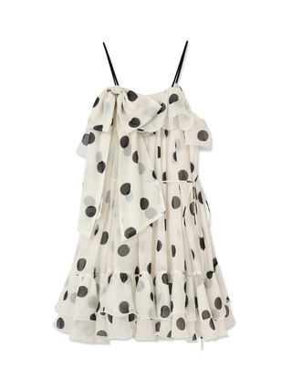 Off-Shoulder Back Ribbon Dress
