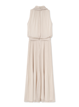 Chiffon Pleated Flare Dress