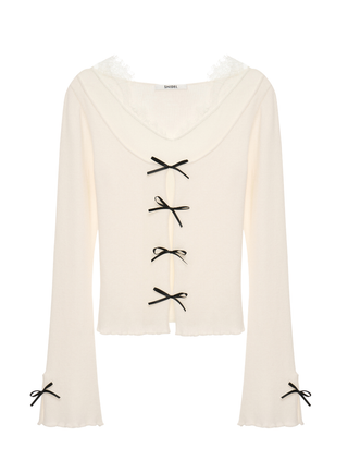 Front Bow Knit Top