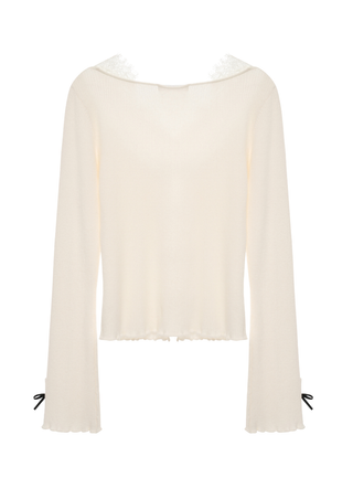 Front Bow Knit Top