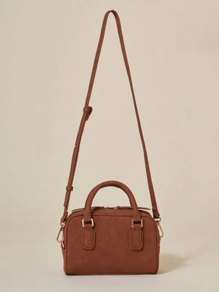 Convertible Crossbody Mini Boston Bag in BROWN, Premium Women's Fashionable Bags, Pouches at SNIDEL USA.