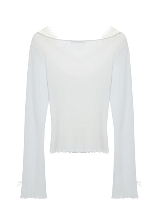 Front Bow Knit Top