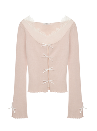Front Bow Knit Top