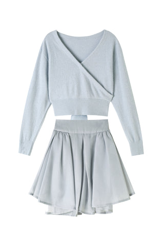 Cache-Coeur Top & Mini Skirt Set