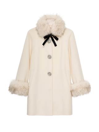 Fur-Collar Wool Coat