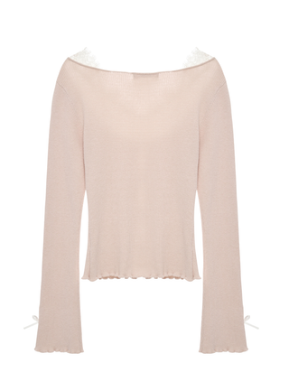 Front Bow Knit Top