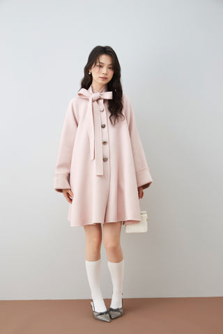 Flared Midi Wool Coat