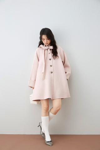 Flared Midi Wool Coat