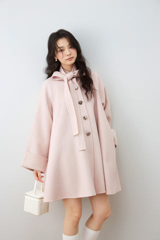 Flared Midi Wool Coat