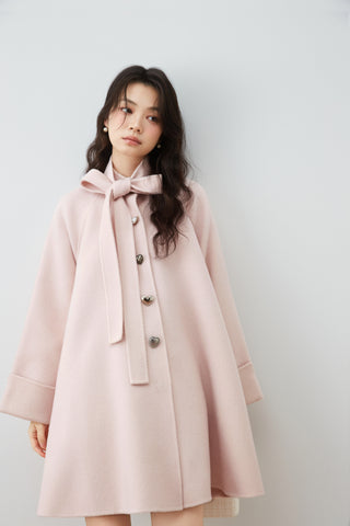 Flared Midi Wool Coat
