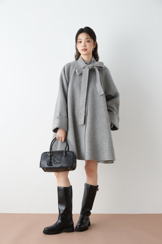 Flared Midi Wool Coat