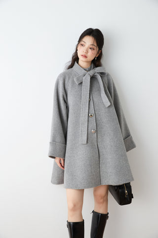 Flared Midi Wool Coat