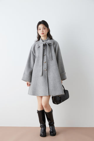 Flared Midi Wool Coat