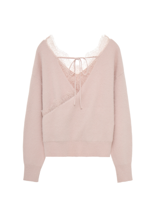 Lace Collar Knit Top