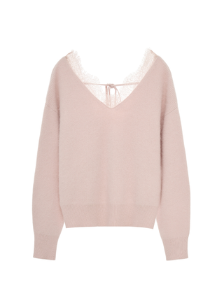 Lace Collar Knit Top