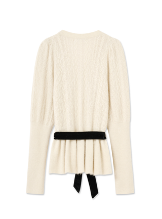 Ruffle Hem Cardigan