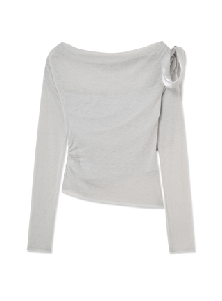 Shoulder Ribbon Knit Top