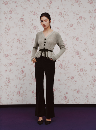 Ruffle Hem Cardigan
