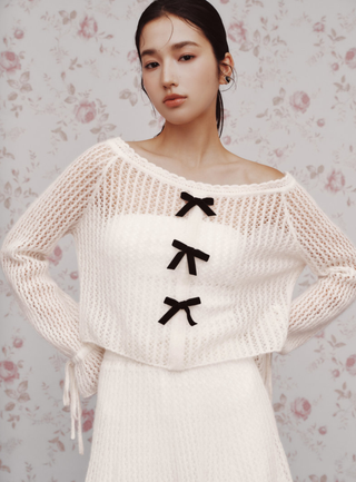 Knit Top & Skirt Set