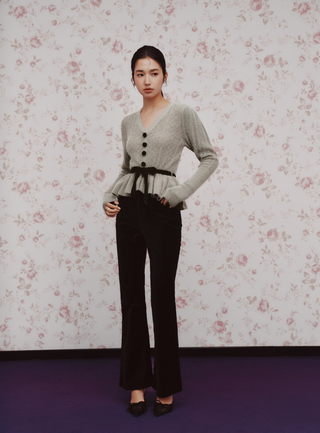 Ruffle Hem Cardigan
