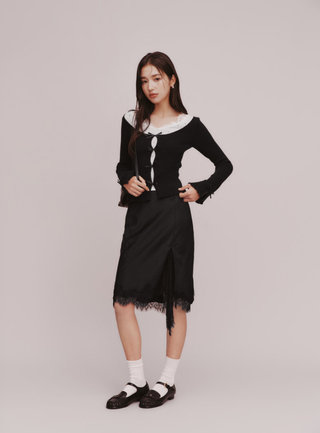 Front Bow Knit Top