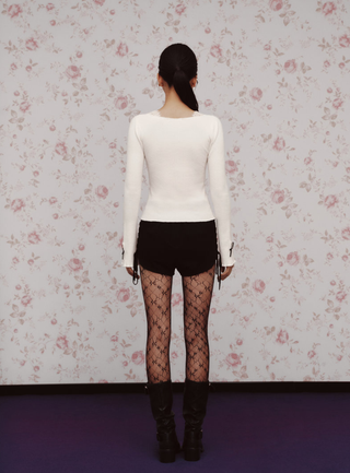 Front Bow Knit Top