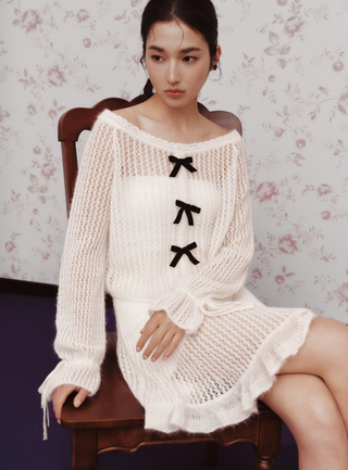 Knit Top & Skirt Set