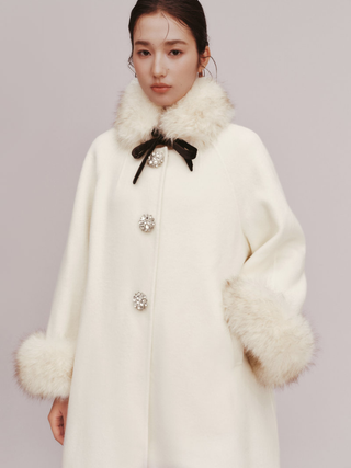 Fur-Collar Wool Coat