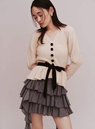 Ruffle Hem Cardigan